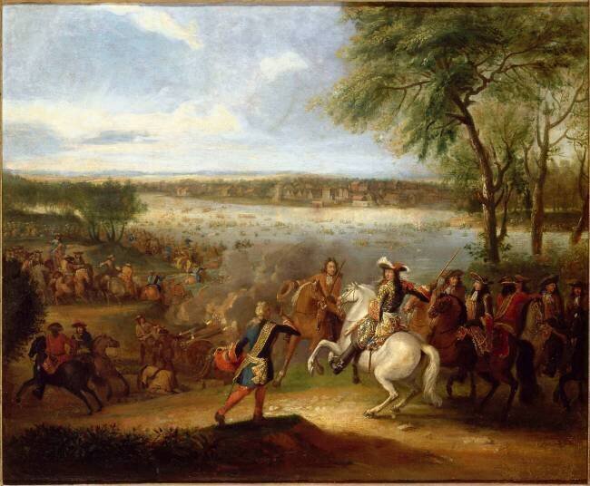 Le Passage du Rhin par Louis XIV devant Tolhuis le 12 juin 1672 Adam Frans van der Meulen