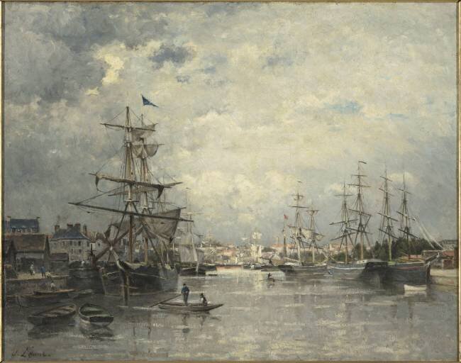 Le port de Caen Stanislas Victor Edouard Lépine