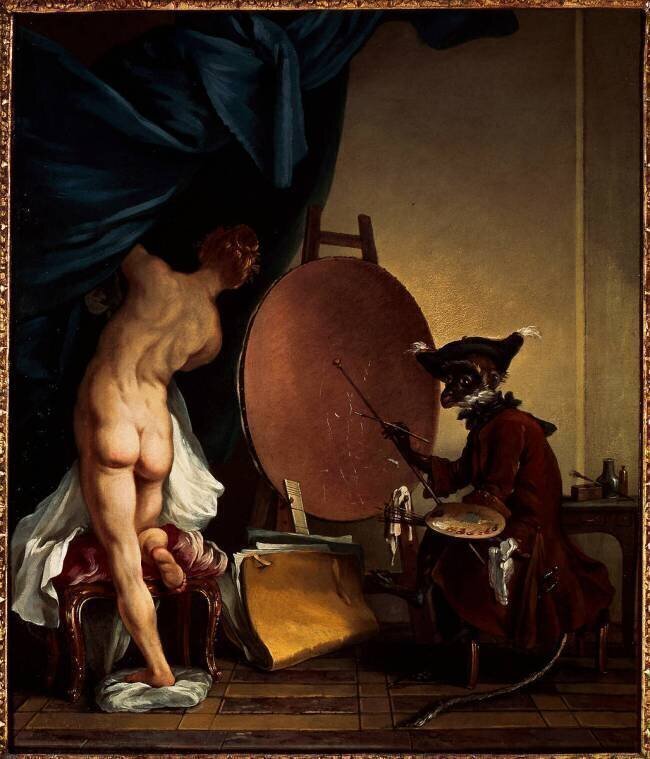 Le Singe peintre Jean-Baptiste Henri Deshays