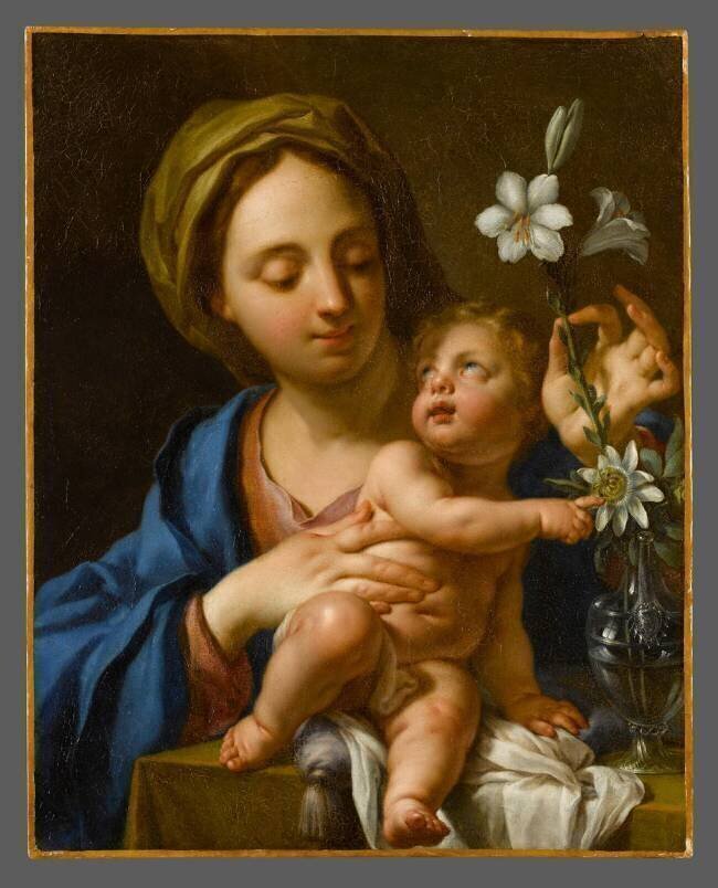 L'Enfant Jésus désignant à la Vierge les fleurs de la Passion Francesco Trevisani
