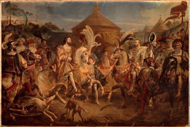 L'Entrevue du camp du Drap d'Or le 7 juin 1520 Auguste-Hyacinthe Debay