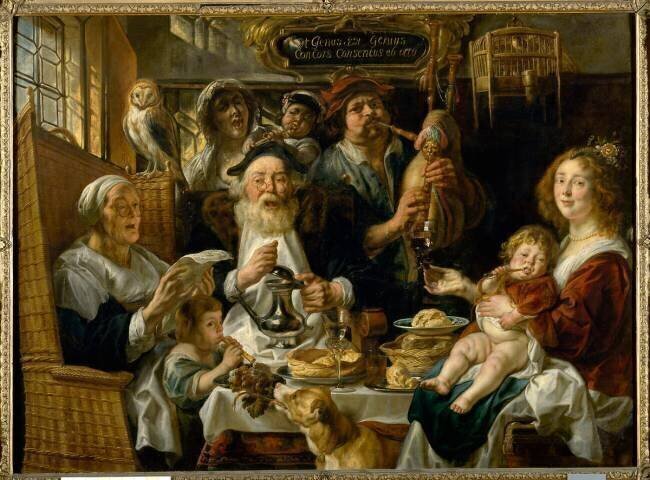 Les Jeunes piaillent comme chantent les vieux Jacob Jordaens