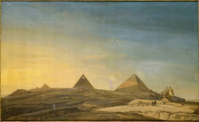 Les pyramides de Memphis, le Sphinx, au soleil couchant Charles-Louis Balzac