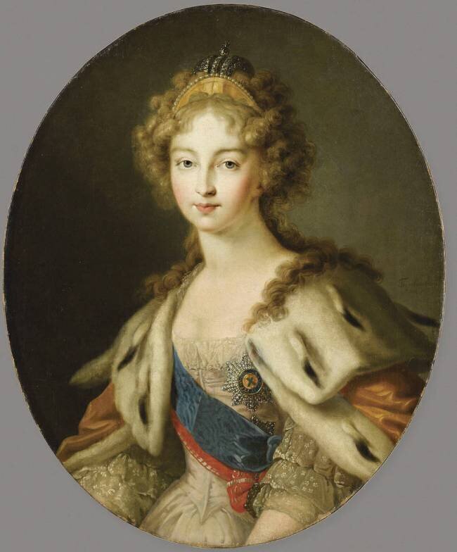 L'Impératrice Elisabeth Alexeievna, épouse du Tsar Alexandre Ier Vladimir Lukitch Borovikovskii