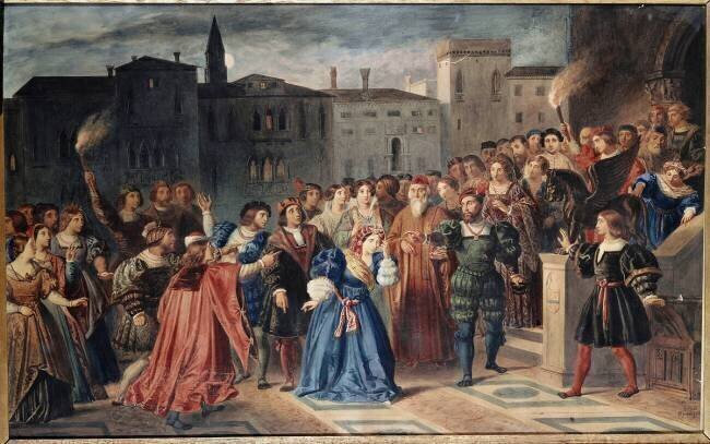 Lucrèce Borgia. Scène de l'affront (acte I, scène V) Louis Boulanger
