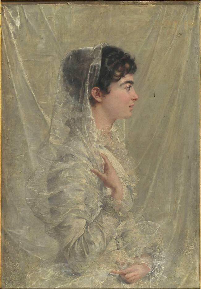 Madame Guillaume Dubufe, née Cécile Woog, femme de l'artiste Guillaume Dubufe