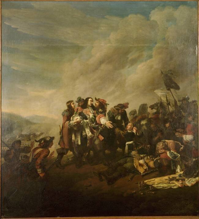 Mort de Turenne tué par un boulet de canon à Salzbach, 17 juillet 1675 Joseph Chabord