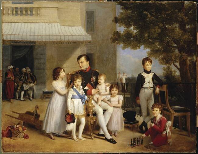 Napoléon Ier entouré aprés son déjeûner des jeunes princes et princesses de sa famille Louis Ducis