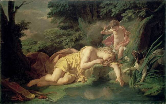 Narcisse changé en fleur de ce nom Nicolas-Bernard Lépicié