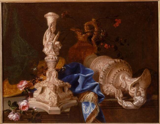 Nature morte "au chandelier des travaux d'Hercule" Meiffren Conte