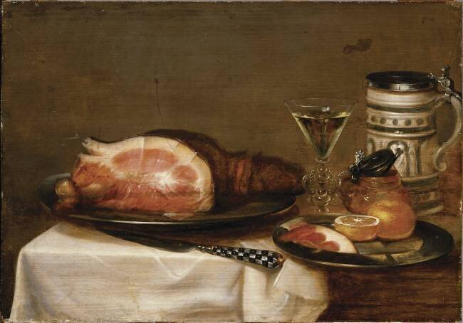 Nature morte au jambon Jacob van Es
