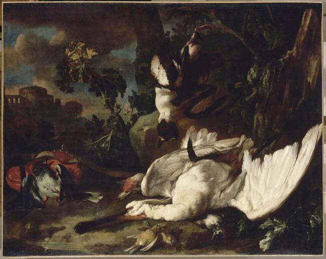Nature morte de gibier Franz Werner von Tamm