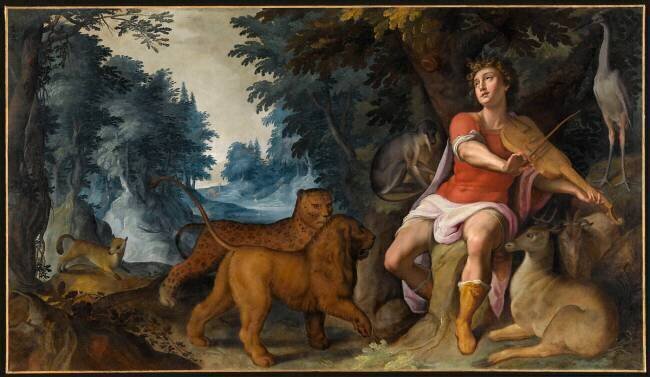Orphée charmant les animaux Toussaint Dubreuil