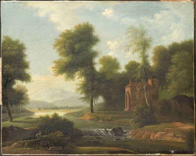 Paysage au bord de l'Ilyssus Jean-Victor Bertin