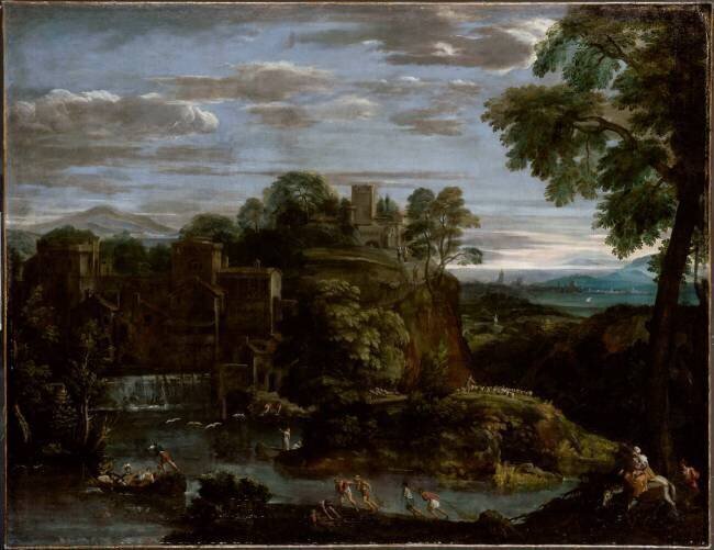 Paysage avec fuite en Egypte Le Dominiquin