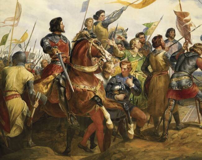 Philippe-Auguste à la bataille de Bouvines, le 27 juillet 1214 (détail) Horace Vernet