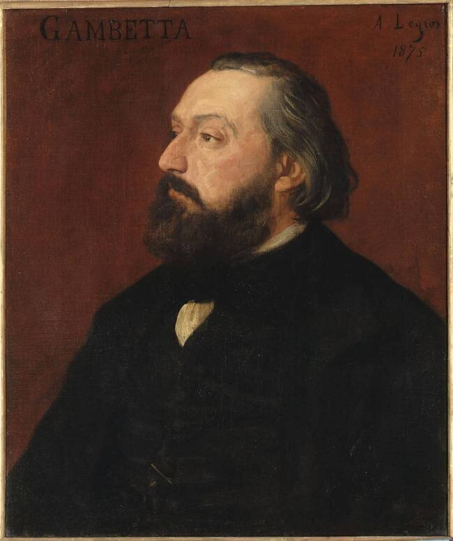 Portrait de Gambetta (avocat et homme politique, 1838-1882) Alphonse Legros