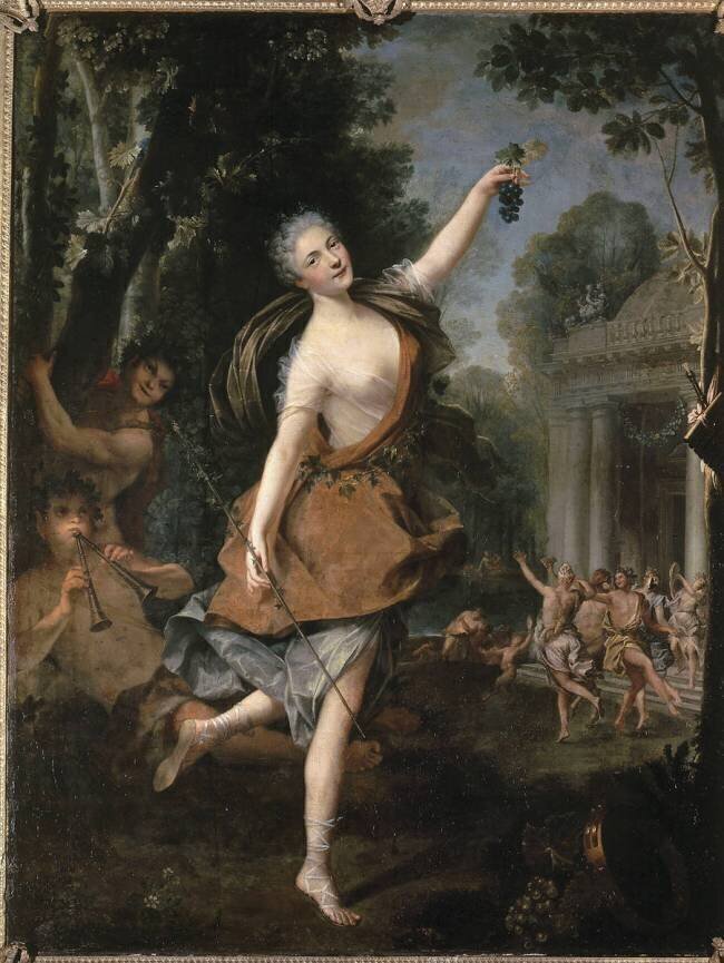 Portrait de Mlle Prevost en bacchante Jean Raoux