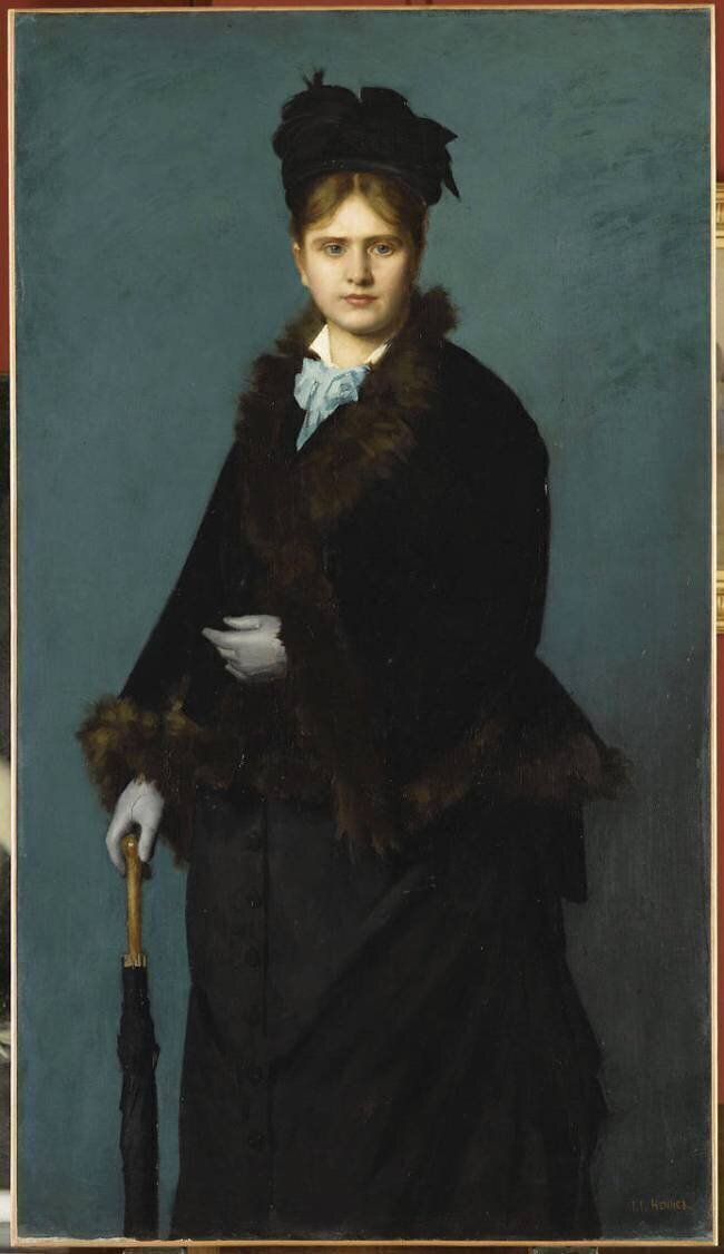Portrait de Mme***dit "La Femme au parapluie". Jean-Jacques Henner