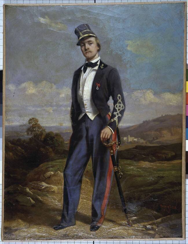 Portrait du lieutenant G. Martin des Pallières (1823-1876) Horace Castelli