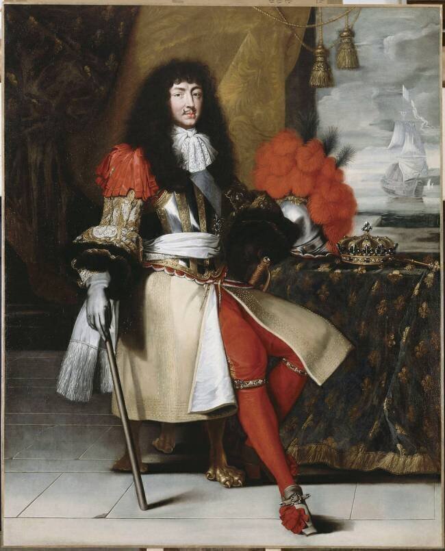 Portrait en pied de Louis XIV (1638-1715), roi de France et de Navarre Claude Lefebvre