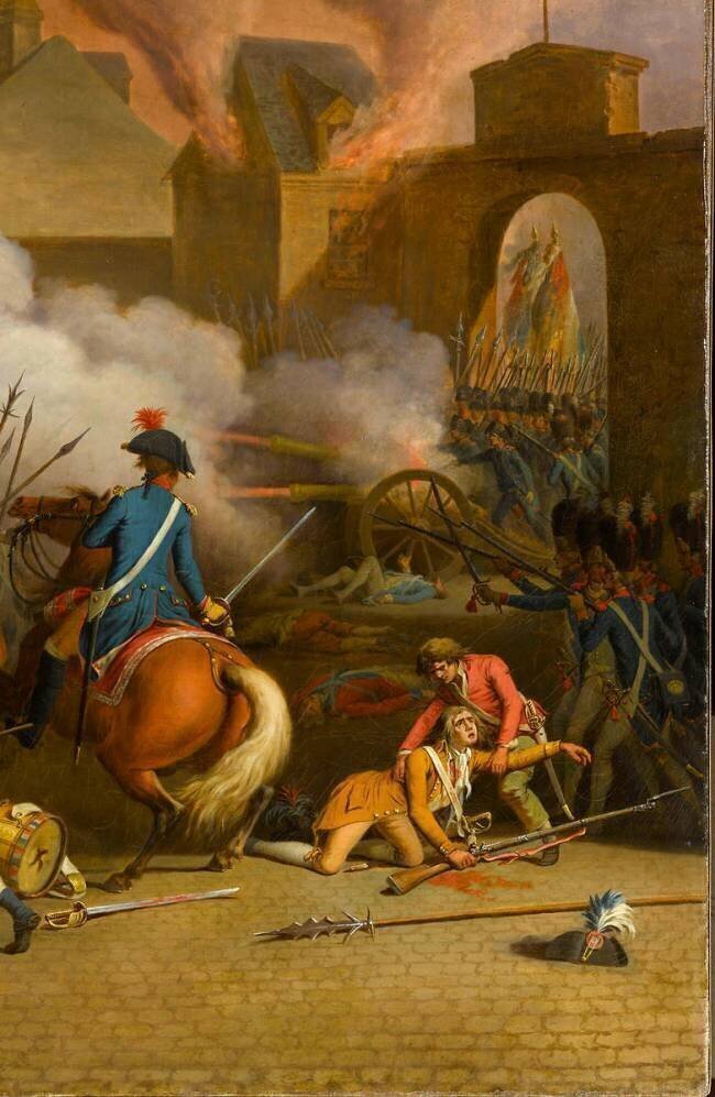 Prise du palais des Tuileries, cour du Carrousel, 10 août 1792 (détail) Jacques Bertaux