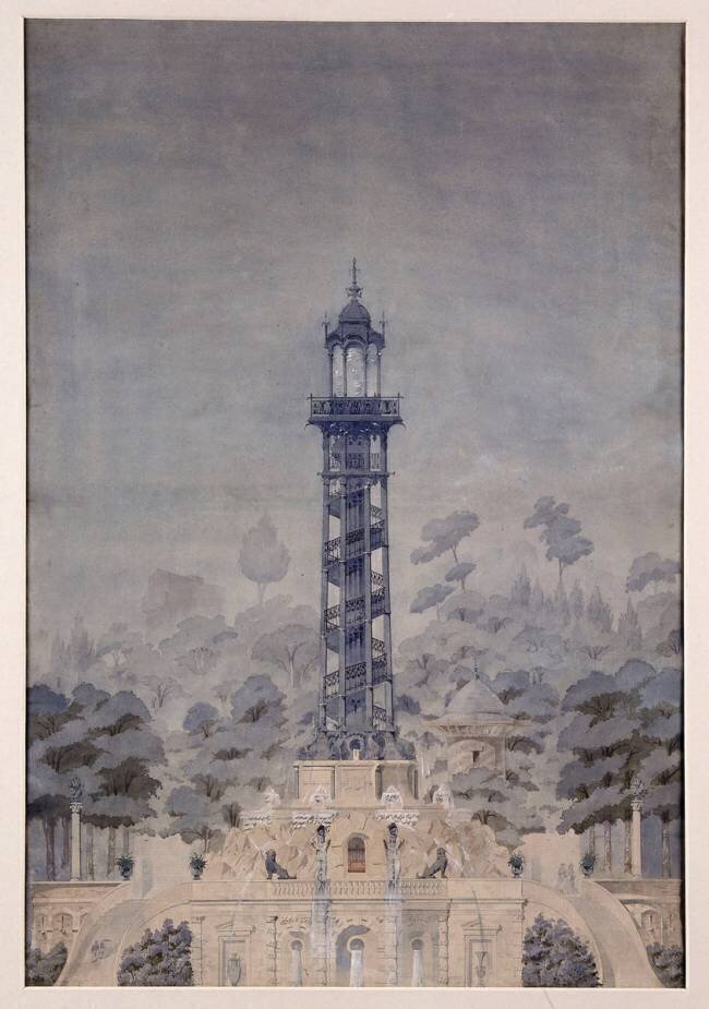 Projet de tour en fonte pour le puits artésien de Passy Jean Darcel