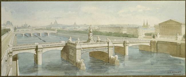Projet pour un monument à Gambetta sur le pont de la Concorde, 1884 Henri-Paul Nenot