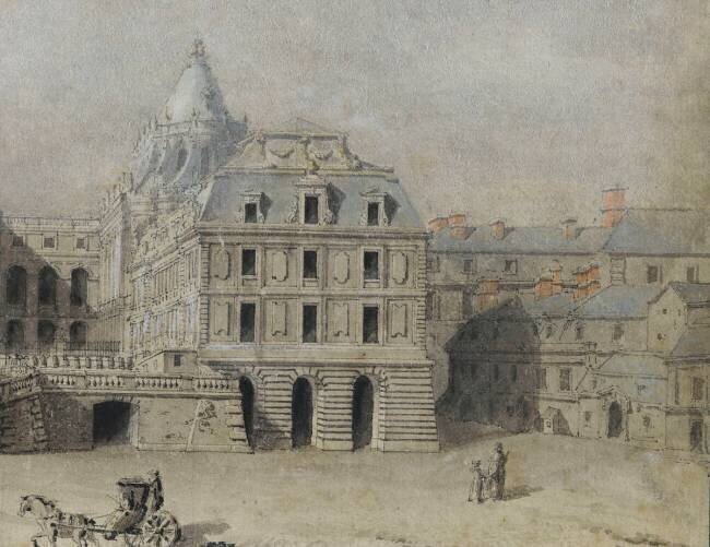Proposition pour le Grand Projet de reconstruction du château de Versailles, côté des cours d’entrée Jean François Heurtier