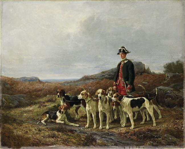Relais de chiens de la vénerie impériale Charles Gustave Parquet
