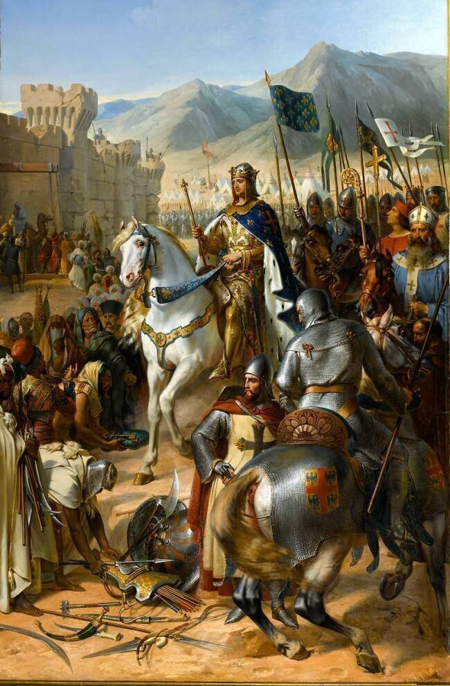 Saint-Jean d'Acre remise à Philippe-Auguste et à Richard Coeur-de-Lion, le 13 juillet 1191 (détail) Merry-Joseph Blondel