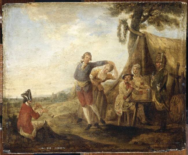 Scène de camp Louis-Joseph Watteau de Lille