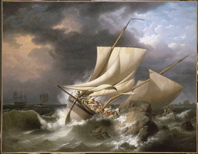 Scène de naufrage Louis-Philippe Crépin