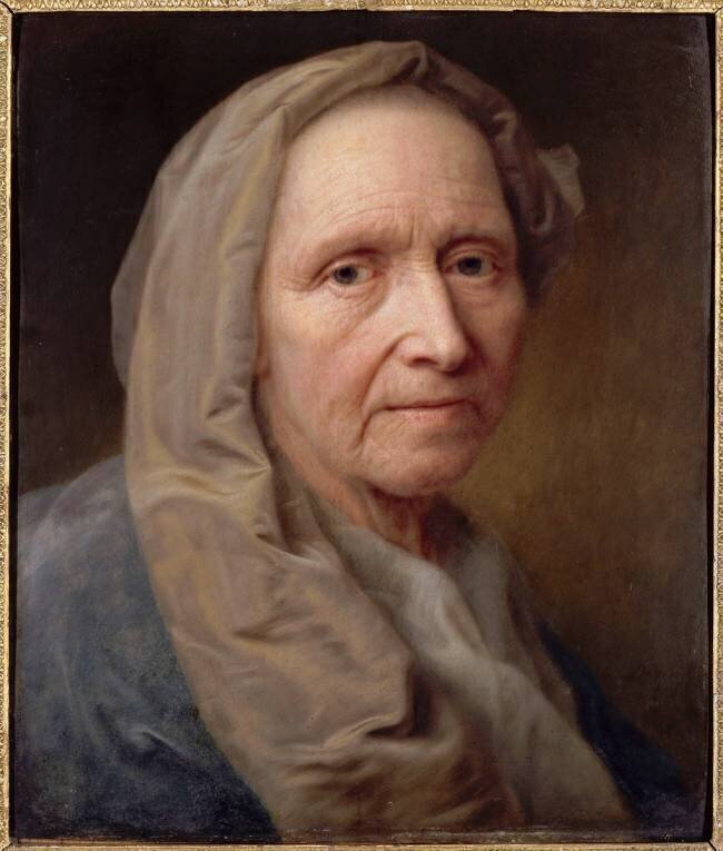 Tête de vieille femme au voile Balthasar Denner