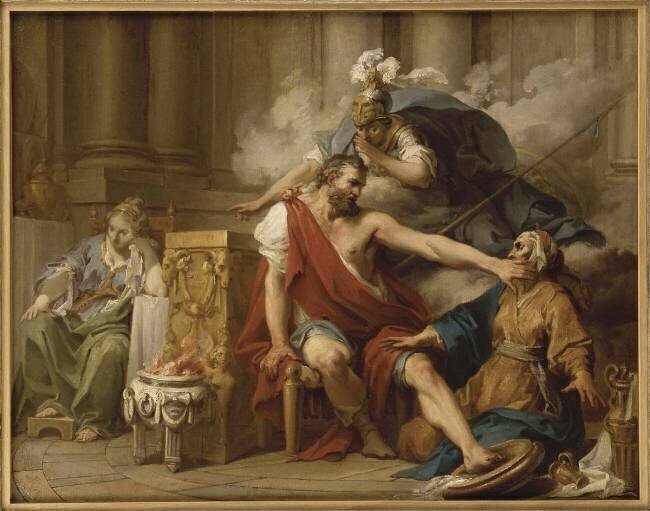 Ulysse reconnu par sa nourrice Euryclée (esquisse) Clément-Louis-Marie-Anne Belle