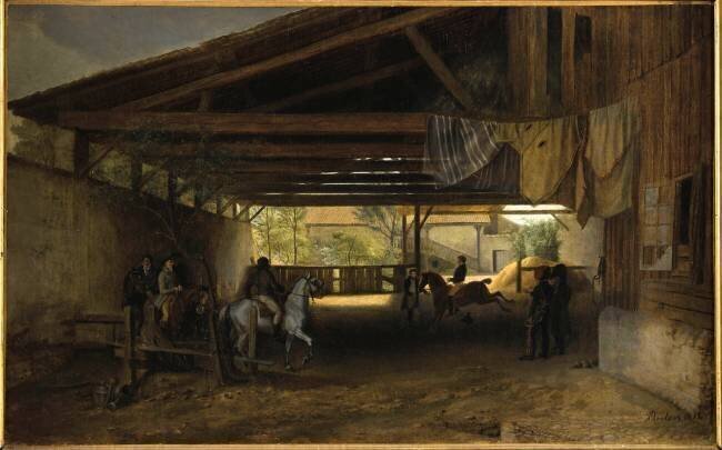 Un intérieur de manège Antoine Duclaux