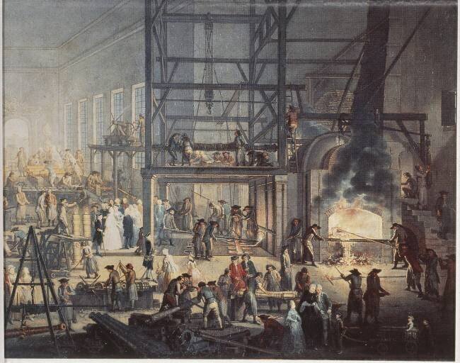 Une démonstration à la fonderie de Douai vers 1770 Johann Julius Heinsius