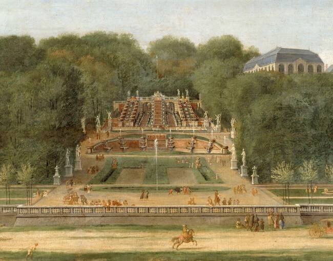 Vue de la Grande Cascade, des parterres et du château de Saint-Cloud Adam Frans van der Meulen