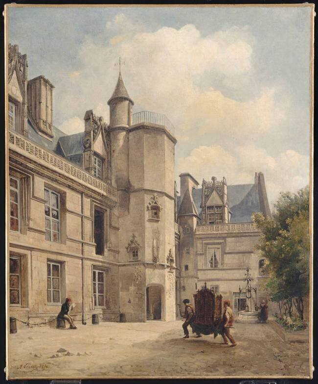 Vue de l'hôtel de Cluny, en 1850 Pierre Achille Poirot