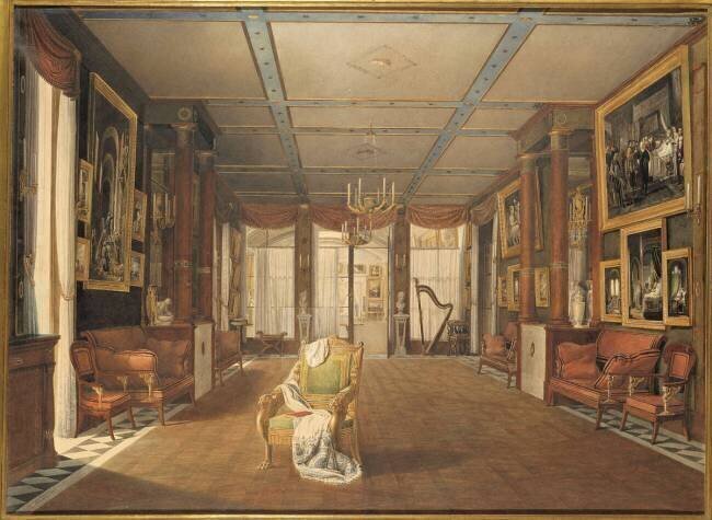 Vue de Salon de musique de Joséphine Auguste Garneray