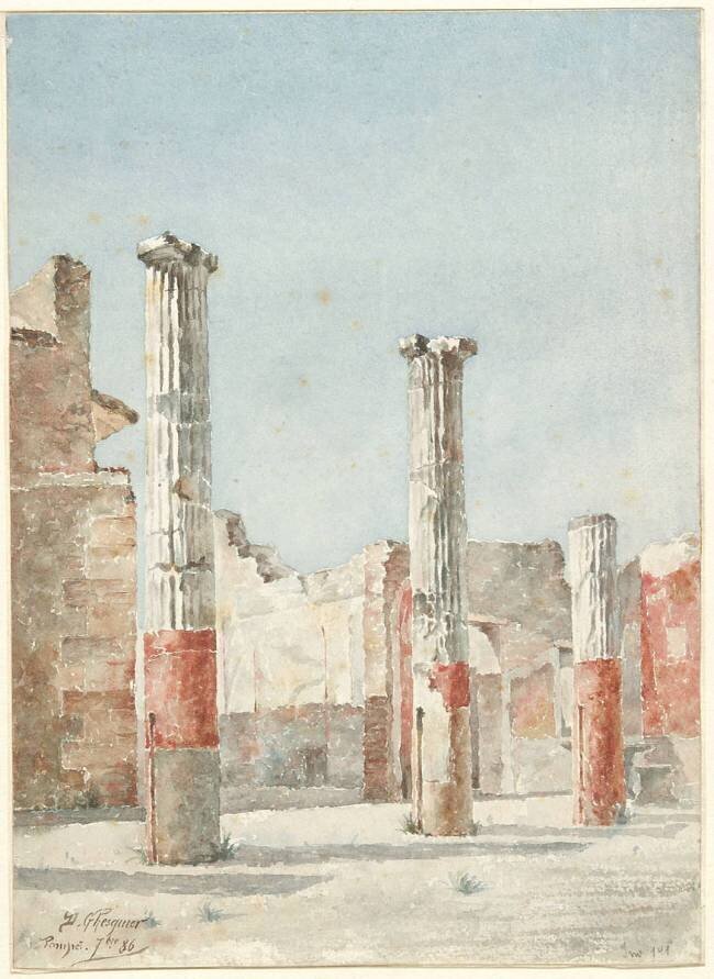 Vue des ruines de Pompéi Désiré-Auguste Ghesquier