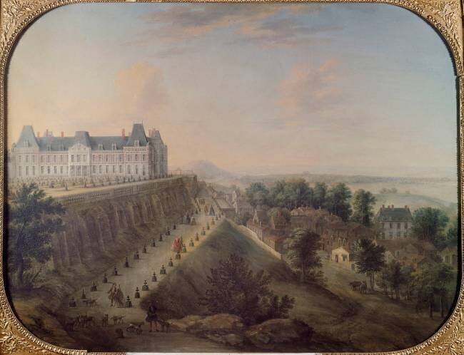 Vue du château-Vieux et de la terrasse de Meudon Charles Léopold Grevenbroeck