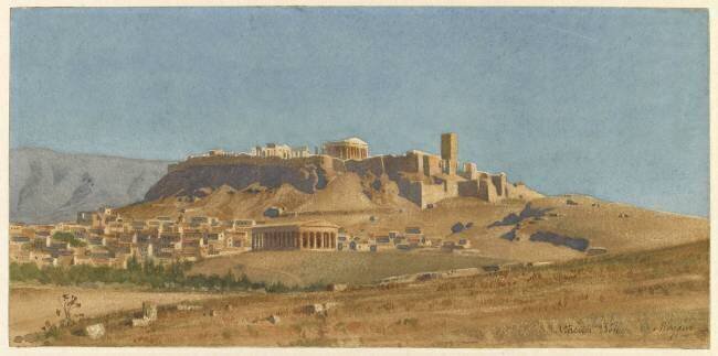 Vue générale de l'Acropole d'Athènes Constant Moyaux