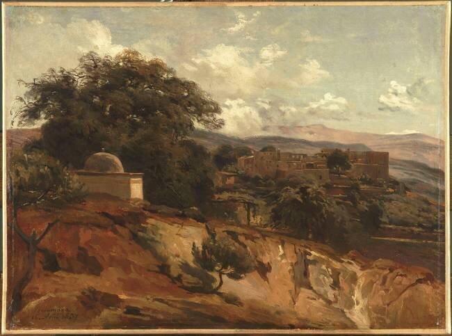 Vue prise à Broumâna, Liban Antoine Alphonse Montfort