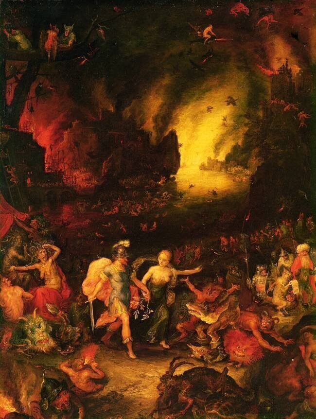 Énée en Hadès Jan Brueghel l'Ancien