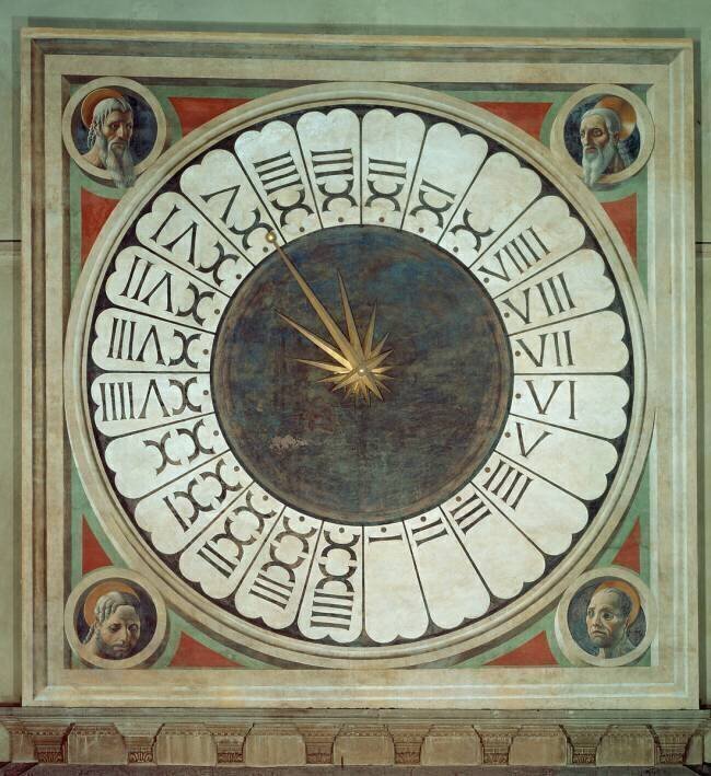 Horloge canonique avec le portraits des quatre prophètes Paolo Uccello