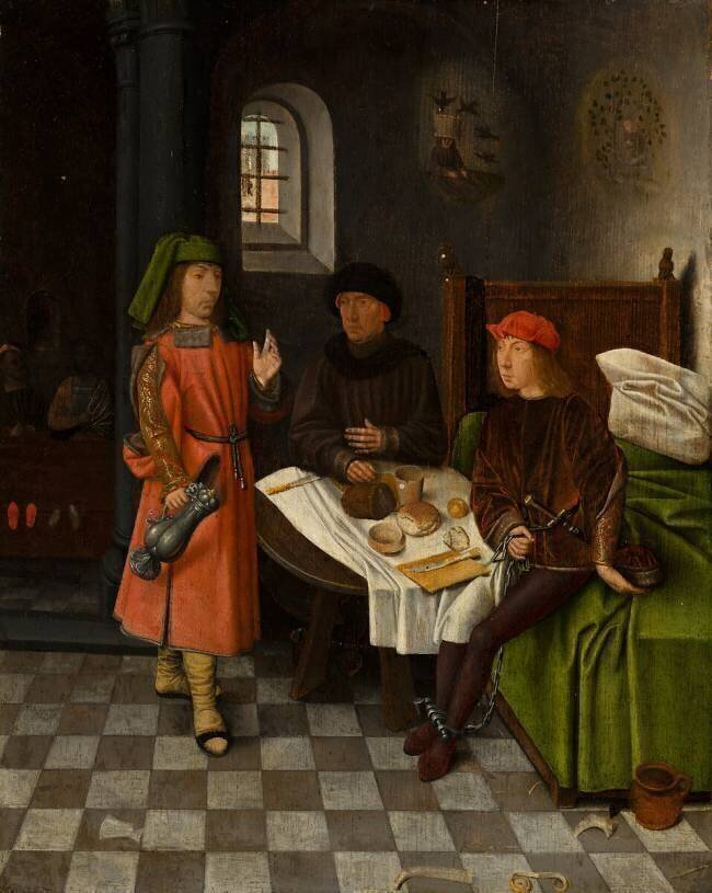 Joseph expliquant les rêves du boulanger et de l'échanson Jan Mostaert