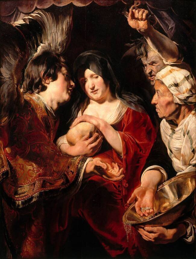 La Tentation de sainte Madeleine (dit autrefois à tort "La femme entre le Vice et la Vertu) Jacob Jordaens