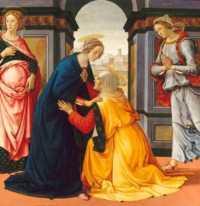 La Visitation entre Marie-Jacobie et Marie-Salomé Domenico Ghirlandaio