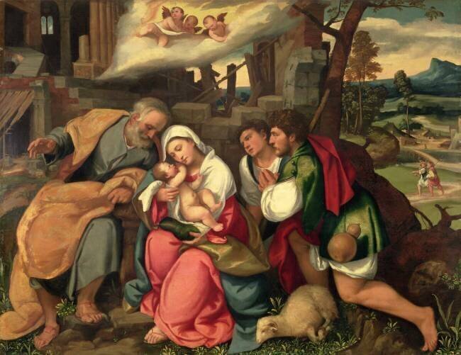 L'Adoration des Bergers Bonifazio Veronese